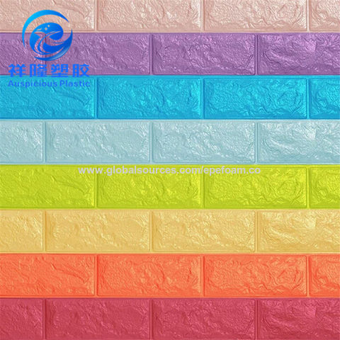Self Adhesive Wallpaper Wall Tiles Foam Brick 3d Global Sources - Foam Brick Wallpaper