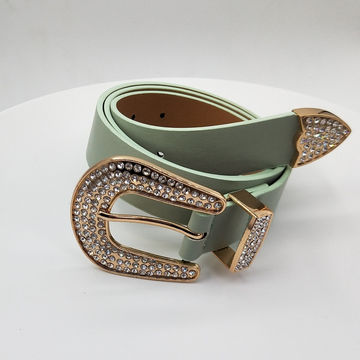 big buckle diamond belt