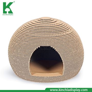 round cat scratcher bed