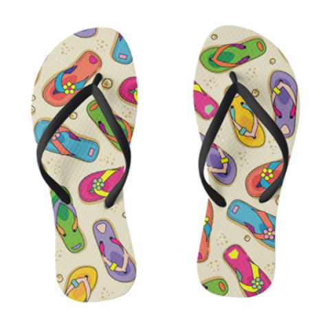 colorful flip flops