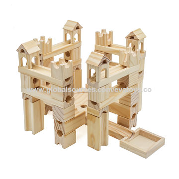 wooden marble run