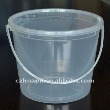 plastic clear bucket