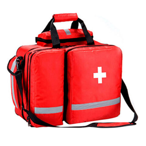 red first aid bag