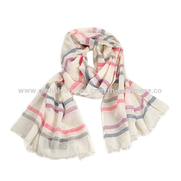 Linen/cotton weave scarf on Global Sources