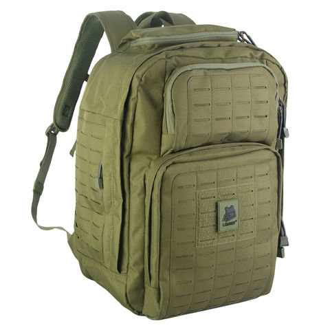 Tactical Molle Belt Full Size Duty Backpack Pack Assault Bag w//Helmet Holder Tan