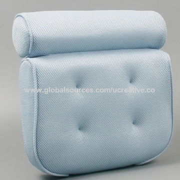 China Spa Bath Pillow With Suction Cups Neck And Back Support Headrest Pillow Thickened For Home On Global Sources Bath Cushion Bath Accessory Bath Pillow