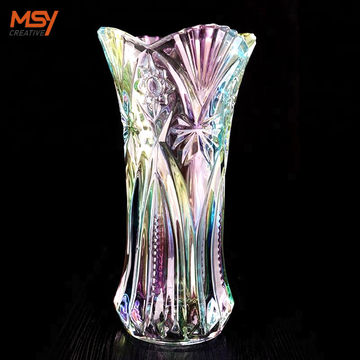 China Crystal Glass Vase For Home Weddings Decoration Custom Size