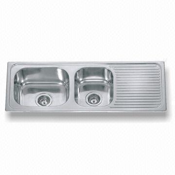 Double Bowls One Drain Plate Sinks With 0 8 To 1 0mm