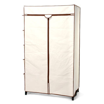 Taiwan Cotton Fabric Wardrobe With Top Shelf Customized Sizes And