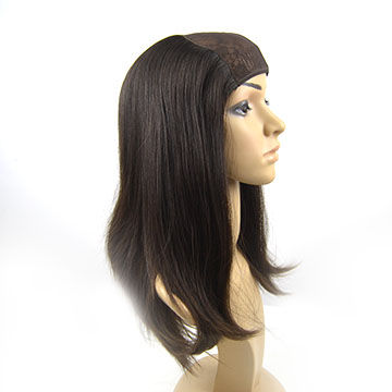 Natural Color Mongolian Virgin Hair Hat Fall Jewish Kosher Wig