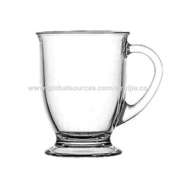 clear glass cups with handles