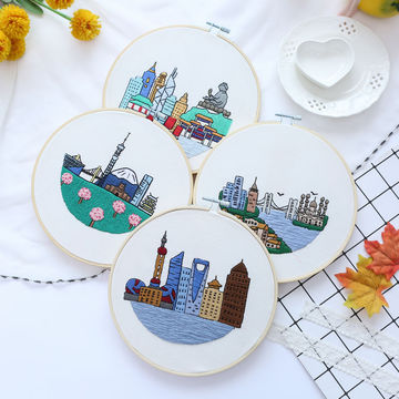 China City Landscape Pattern Handmade Needlework Cross Stitch Art Wall Embroidery Painting On Global Sources Cross Stitch Kits Embroidery Cross Stitch Kits