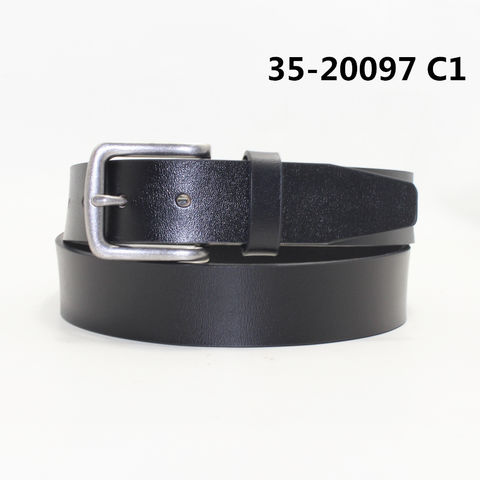 Mens Leather Belts 1.5 Genuine Pure Leather High Quality Jeans Belt Buckle