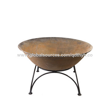 Cast Iron Fire Bowl Fire Pit Garden Outdoor Basket Modern Stylish