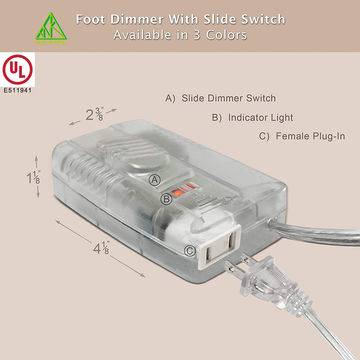 White Light Dimmer Switch Controller, Foot Dimmer Switch Floor Lamp