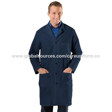 Chinacustomize Wholesale Men Notch Collar Cheap Blue Lab Coats For Sale On Global Sources