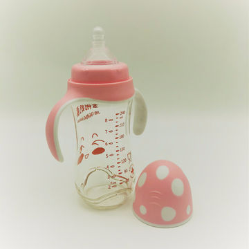 glass milk feeding bottle