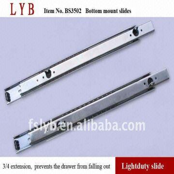 35mm Height 3 4 Extension Ball Bearing Slides And Bottom Mount