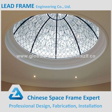 China Galvanized Fireproof Coating Steel Space Frame Roof Glass