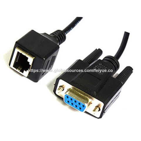Adapter 9 Pin Sub-D male to RJ45 female metal-coated