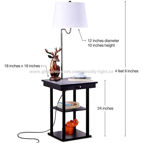 Usb Charging Ports End Table Lamp With, End Table Lamps With Usb Ports