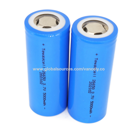 China 26700 5000mAh 3.7V rechargeable cylindrical lithium ion battery ...