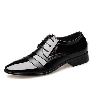 men pointy lace-up shoes 