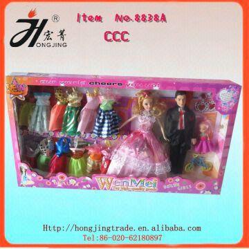 plastic doll set
