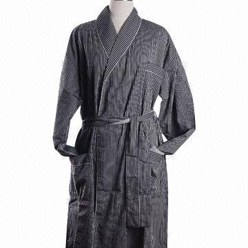 Men's Woven Robes, Made Woven 100% Cotton Yarn-dye Fabric | Global Sources