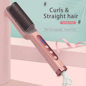 hair straightener brush and curler