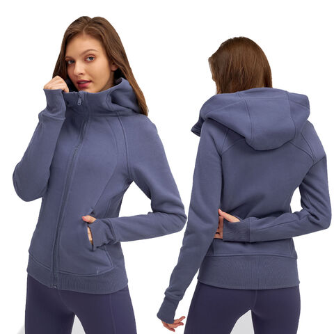 China La cremallera llena de la sudadera con capucha de la cremallera-Para  arriba con los bolsillos largos del lado del paño grueso y suave de las  mangas que corren deporte guarda a