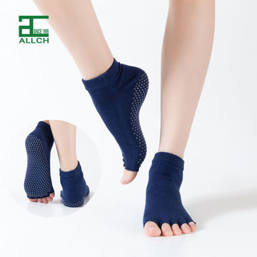 Women 5 Toes Fingers Cotton Anti-slip Socks Comfort Sports Massage Yoga Socks