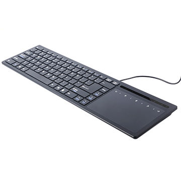 Slim USB wired keyboard with big touchpad New, Wired Keyboard 
