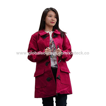 womens long duffle coat with hood