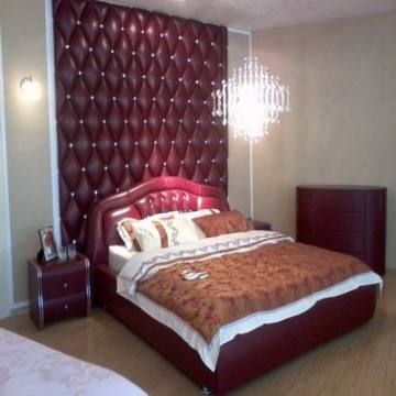 Red Leather Bed Frames Made Of Wood, Red Leather Bed