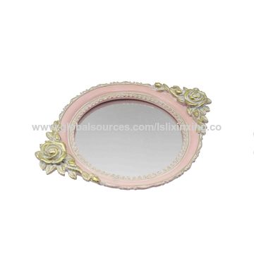 Decorative Vanity Mirror Tray Cake Chocolate Plate