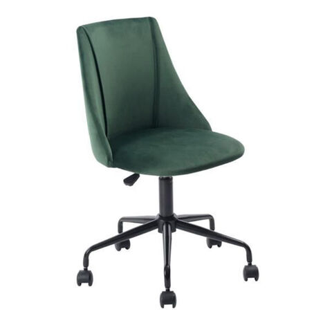 green velvet office chair
