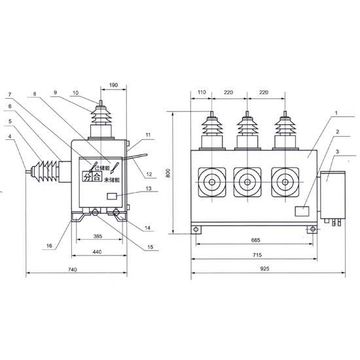 Circuit Breaker 12kv Outdoor High Voltage Diagram Vacuum Circuit