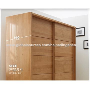 Hot Sale Modern Oak Solid Wood Wardrobe With Hainer Peak Furniture