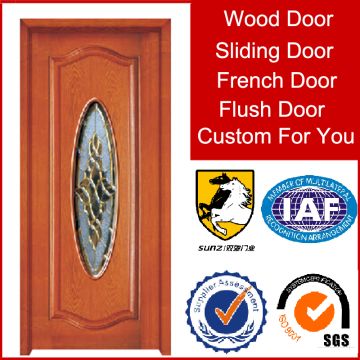 European Style Interior Position Wood Room Door Teak Wood