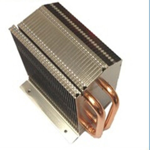 China High Power Copper Pipe Folded Fin Heat Sink From