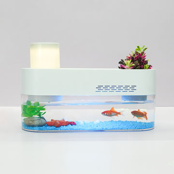 Mini Fish Tank Table Led Aquarium, Fish Tank Table Lamp