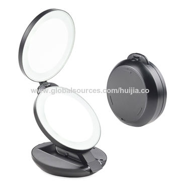 Portable Led Lighted Makeup Mirror, Lighted Makeup Mirror Desktop