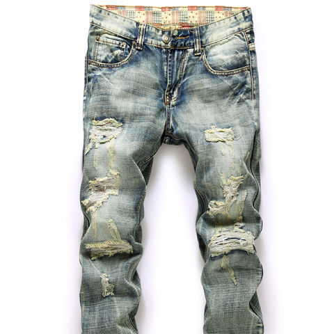 stone washed ripped jeans mens