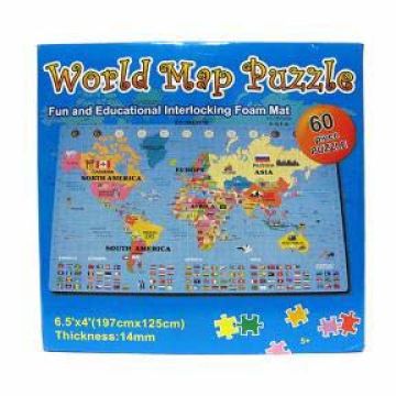 world map foam puzzle mat