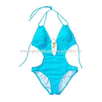 Global Sources: China El traje de baño Cloro-resistente de las mujeres,  cortó la cintura,El traje de baño Cloro-resistente de las mujeres,El traje  de baño Cloro-resistente de la señora,Traje de baño Cloro-resistente del