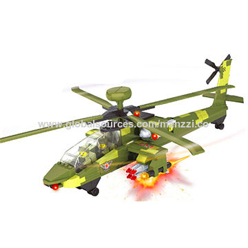 Los bloques de creación helicópteros diseño juguetes pequeños helicóptero militar