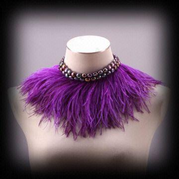 ostrich feather necklace