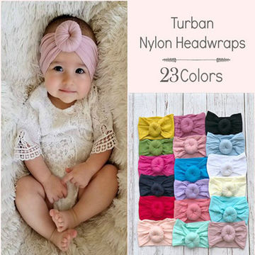 Newborn Headwrap Baby Elastic Headband Nylon Hairband Headwear Girl Turban