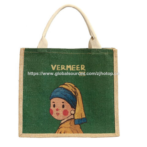 screen printed burlap bags